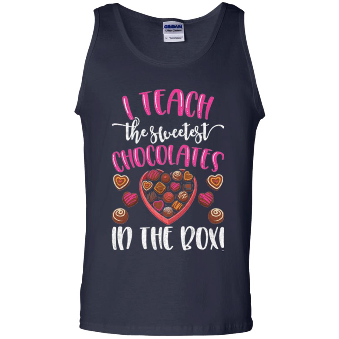 Valentines Day T-shirt I Teach The Sweetest Chocolates In The Box Navy