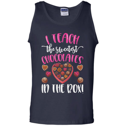 Valentines Day T-shirt I Teach The Sweetest Chocolates In The Box Navy