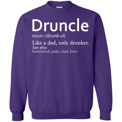 Druncle Definition Like A Dad Only Drunker Shirt Drunker Uncle Purple