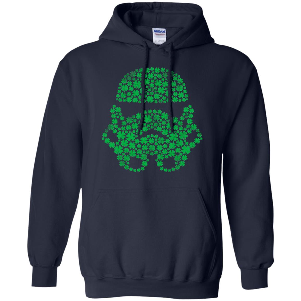 Stormtrooper Clovers St. Patrick_s Graphic T-shirt Navy