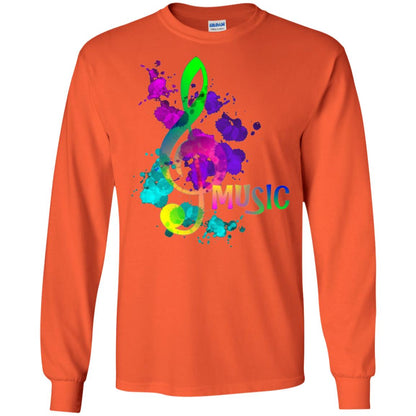 Funky Colorful Music Treble Clef Musican T-shirt Orange