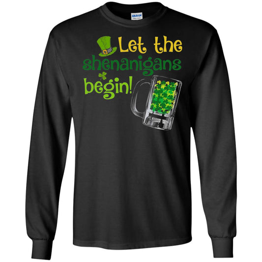 Let The Shenanigans Begin St. Patrick_s Day T-shirt Black