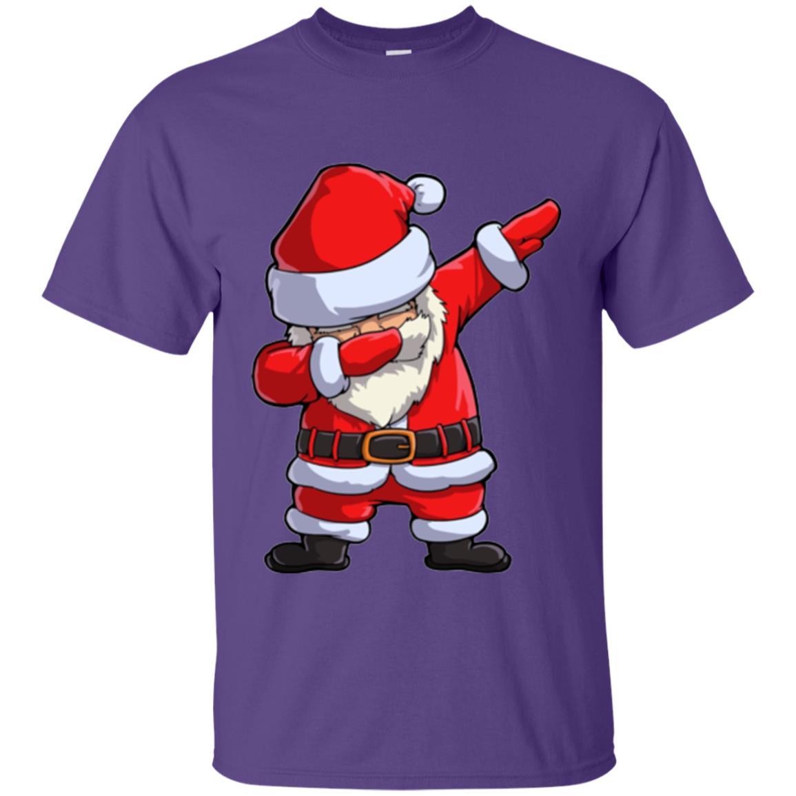 Christmas T-shirt Dabbing Santa Claus Purple