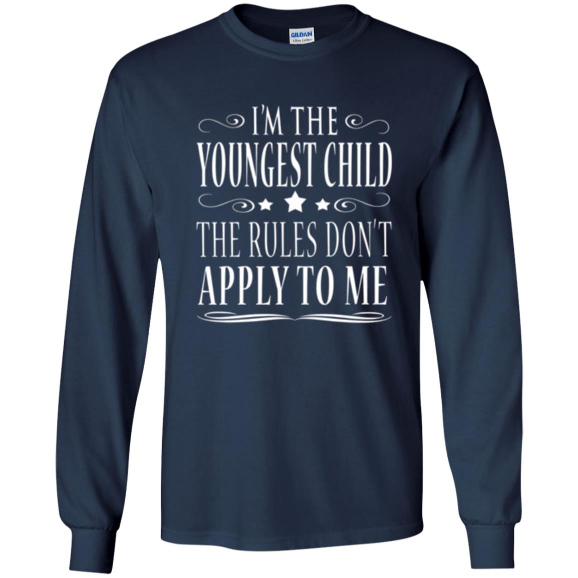 The Youngest Child T-shirt I_m The Youngest Child The Rules Don_t Apply To Me Navy
