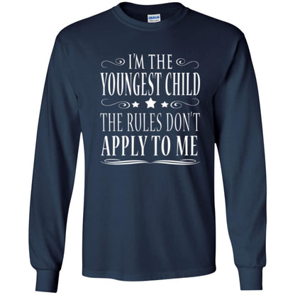 The Youngest Child T-shirt I_m The Youngest Child The Rules Don_t Apply To Me Navy