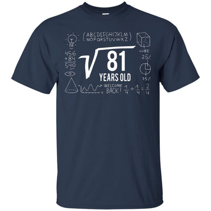 Square Root Of 81 9th Birthday T-shirt Navy