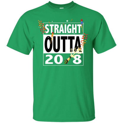 Straight Outta 2018 New Year 2019 Gift Shirt Irish Green