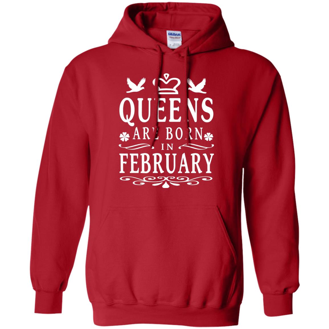 Birthday T-shirt Queens Are Born In February Red