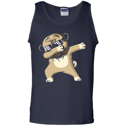Dog Lover T-shirt Dabbing Pug T-shirt Navy