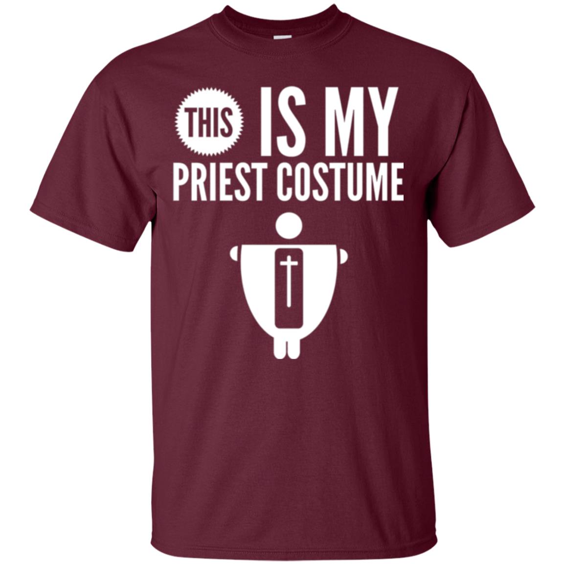 Halloween T-shirt This Is My Priest Maroon