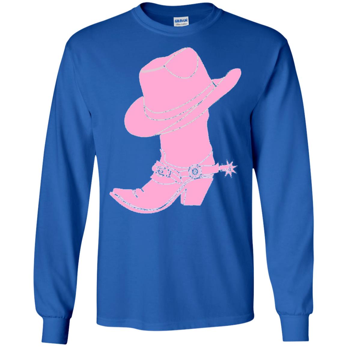 Cowgirl Boots Western Wear T-shirt Royal