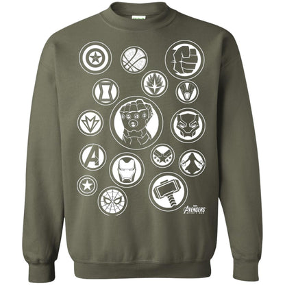 Infinity War Tonal Hero Icon Movie T-shirt Military Green