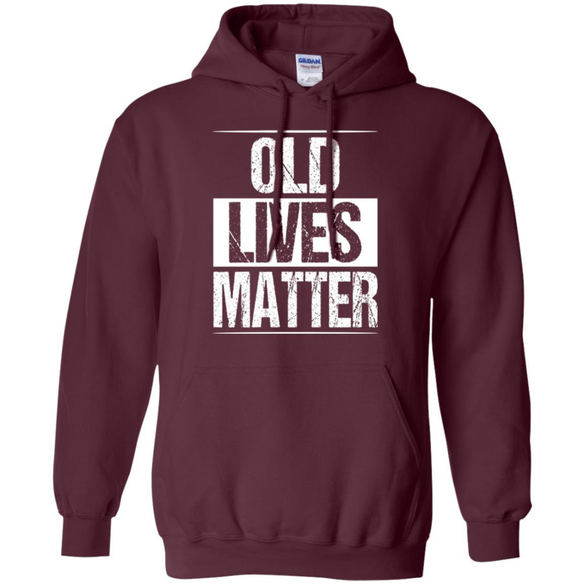 Elderly Seniors T-shirt Old Lives Matter T-shirt Maroon