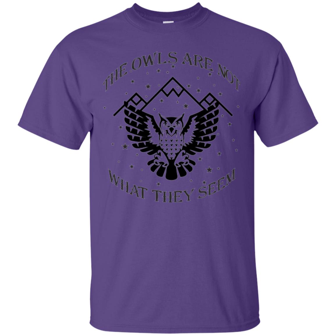 Owl Lovers T-shirt The Owls Are Not What They Seem Purple