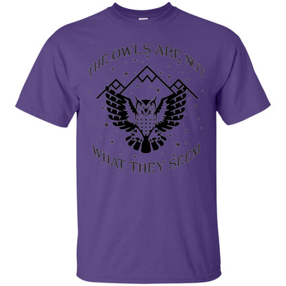 Owl Lovers T-shirt The Owls Are Not What They Seem Purple