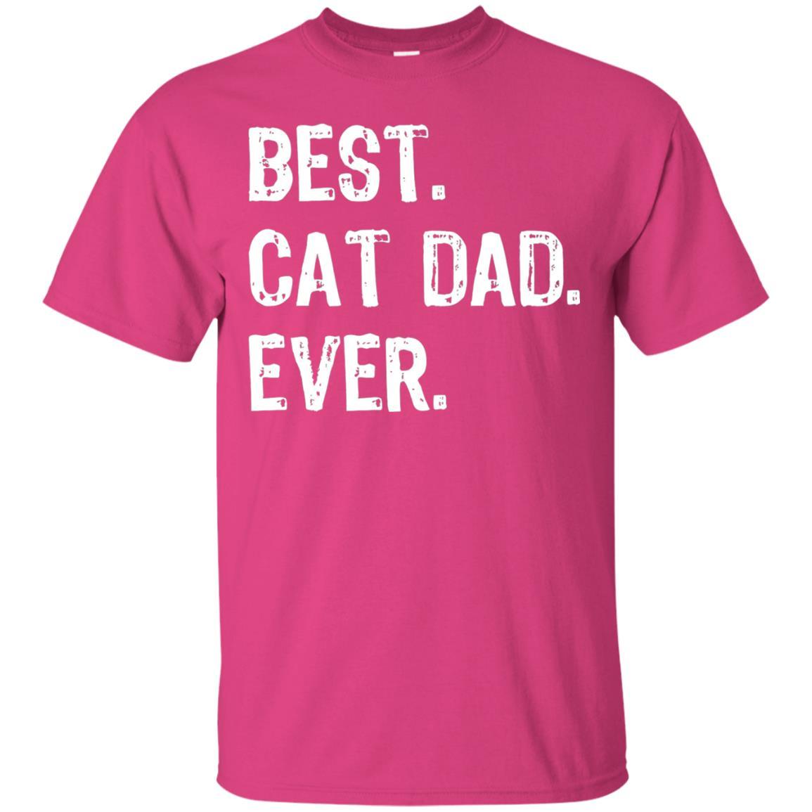 Cat Lover T-shirt Best Cat Dad Ever Heliconia