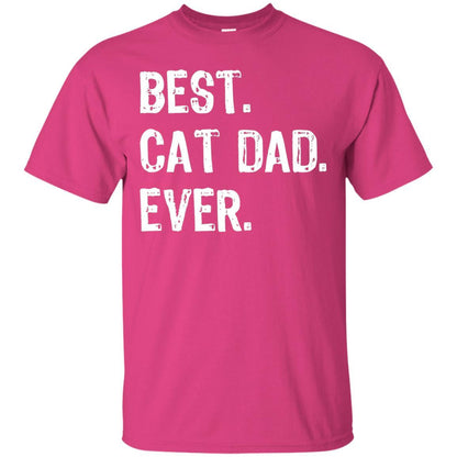 Cat Lover T-shirt Best Cat Dad Ever Heliconia