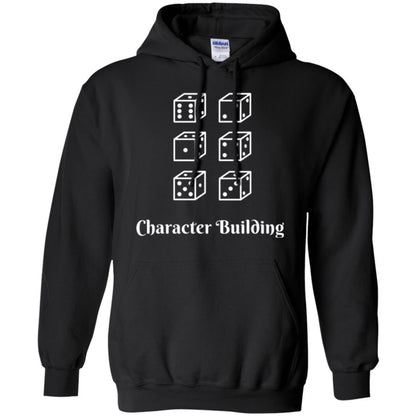 Gamer T-shirt Character Building Rolling Dice Black