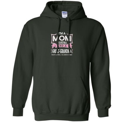 Nana T-shirt Nothing Scares Me I'm Mom Grandma Forest Green