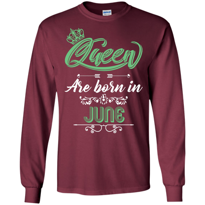 Brithday T-Shirt Queen Are Born In June Maroon