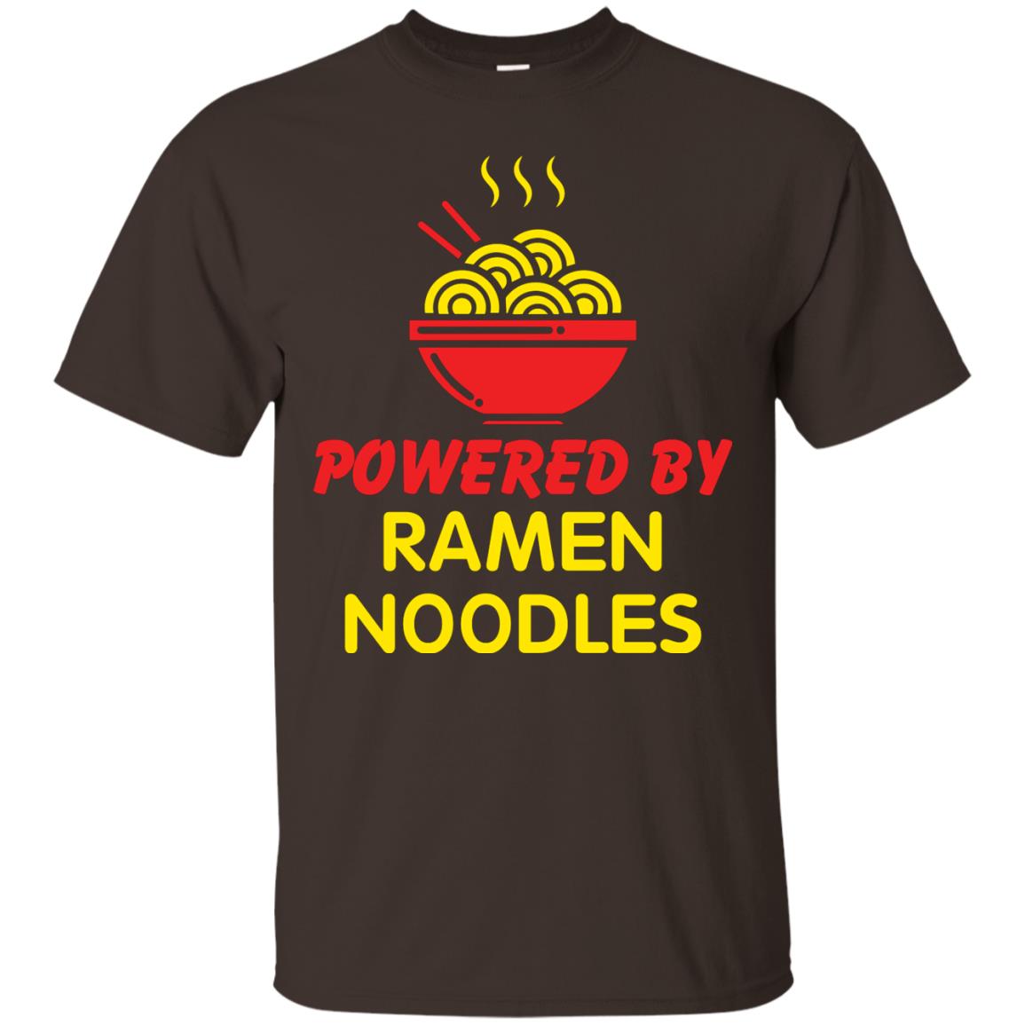 Powered By Ramen Noodles Gift Shirt For Ramen Lover Dark Chocolate