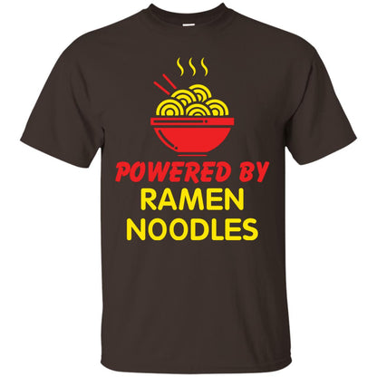 Powered By Ramen Noodles Gift Shirt For Ramen Lover Dark Chocolate