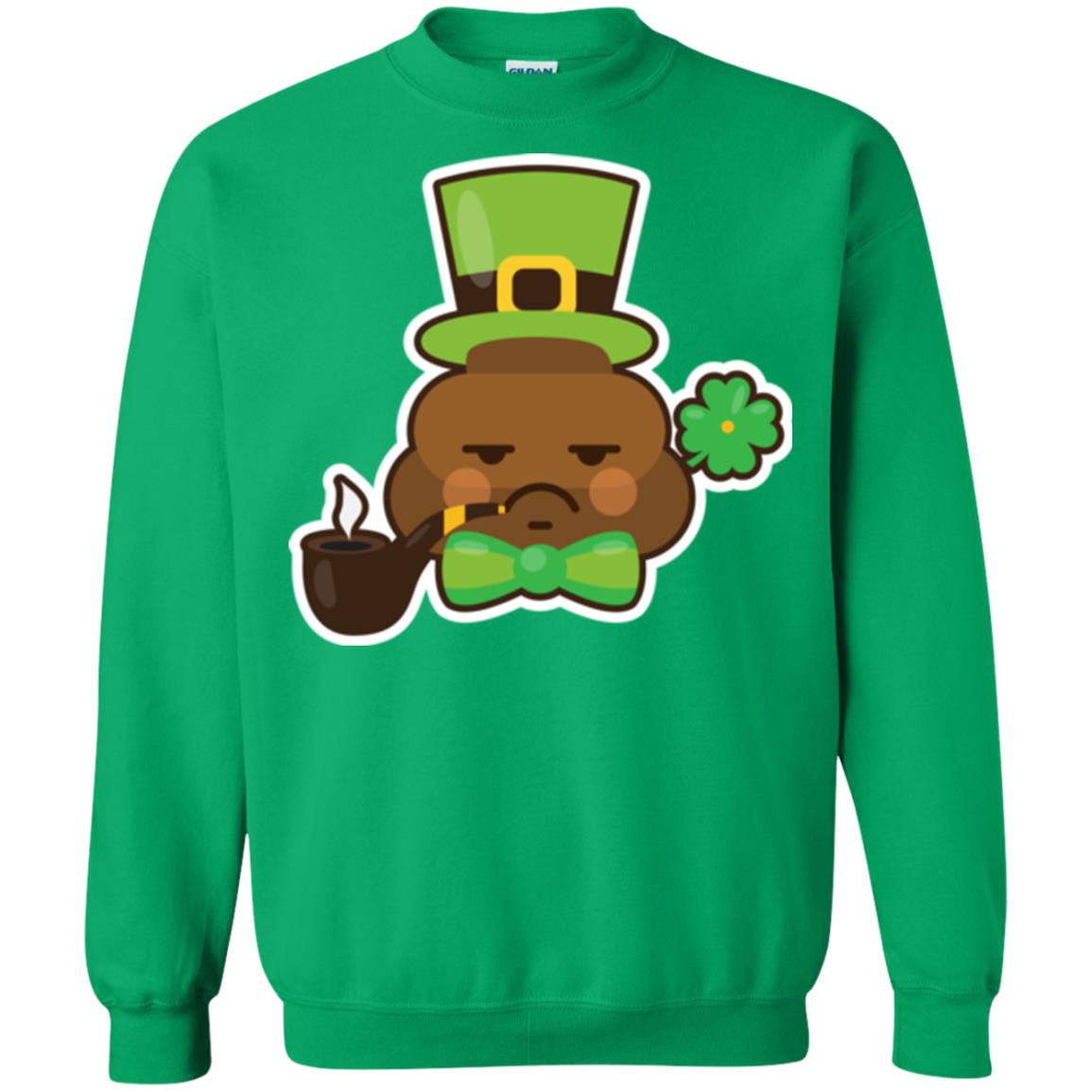 Saint Partick_s Day T-shirt Leprechaun Poop Emoji With Patrick Hat Irish Green