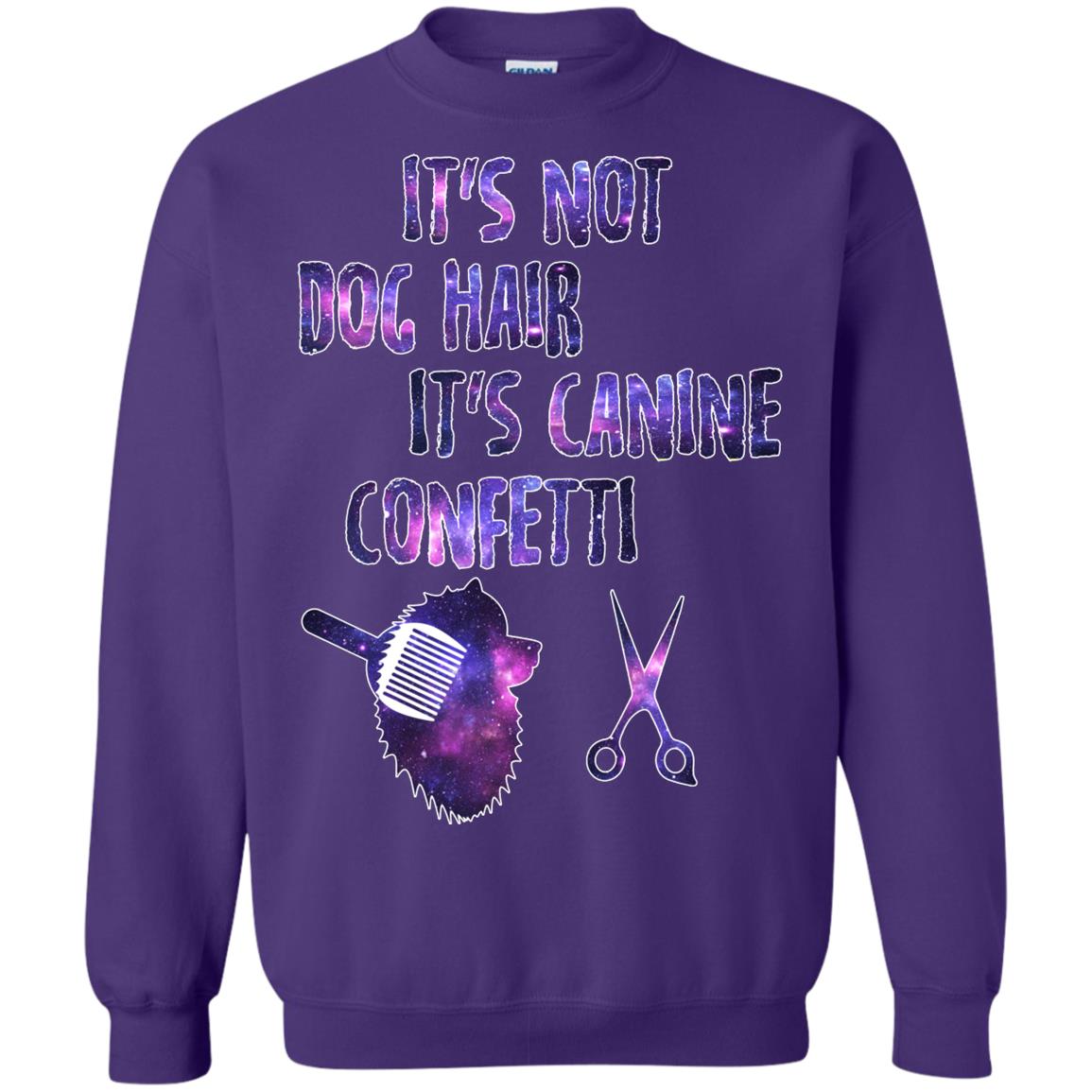 It's Not Dog Hair It's Canine Confetti Groomer Dog Shirt Purple
