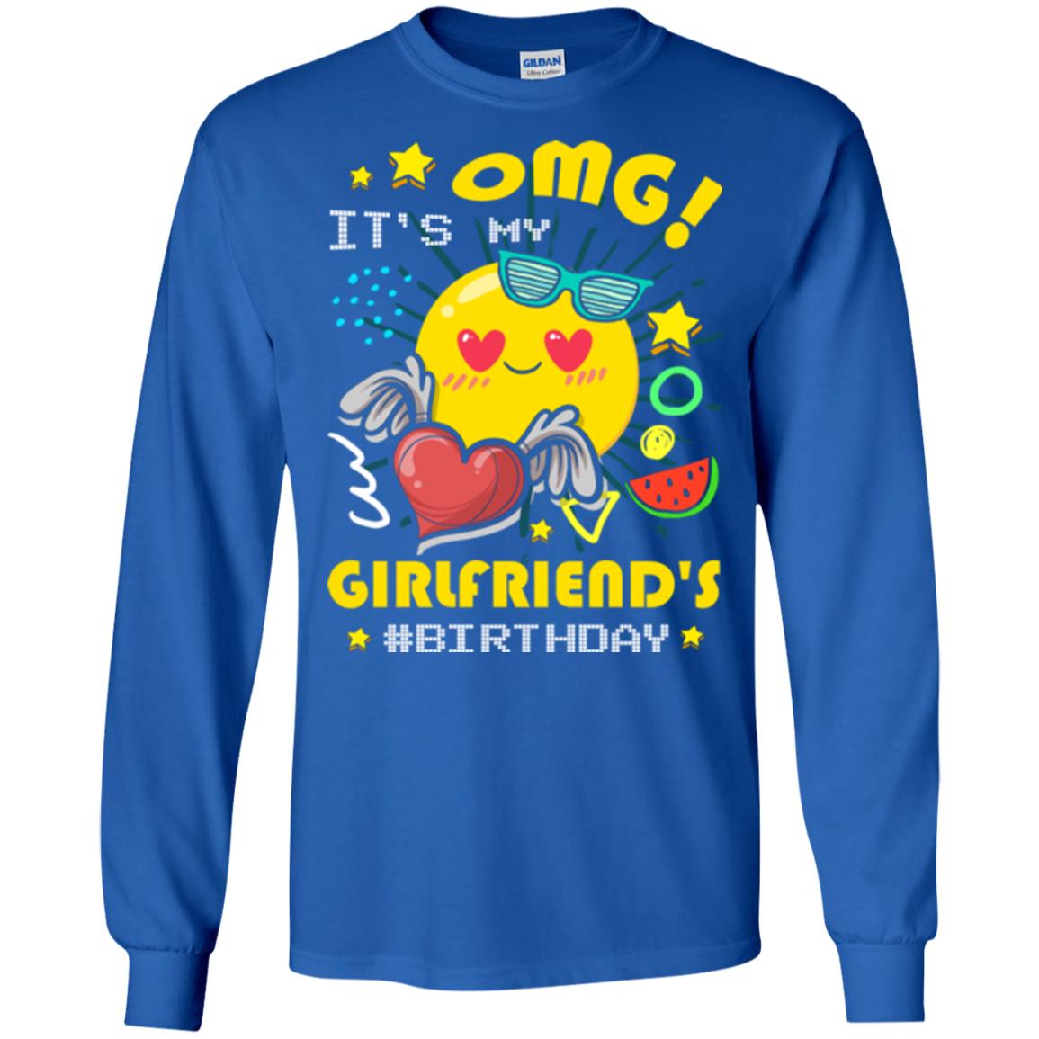 Boyfriend T-shirt Omg It's My Girlfriend's #birthday Royal