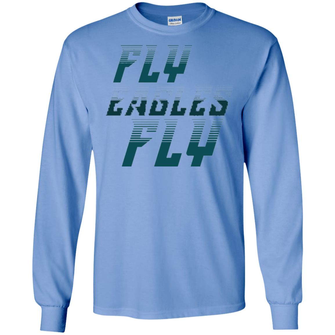 Football Lover T-shirt Fly Eagles Fly Carolina Blue