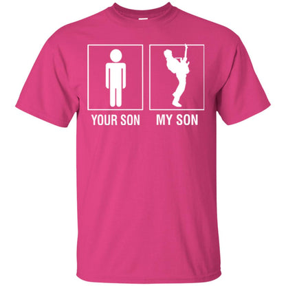 My Son Plays Guitar Daddy Shirt Heliconia