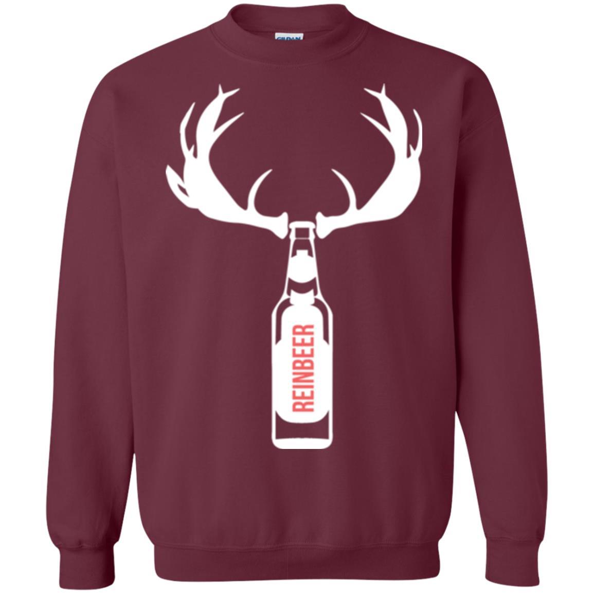 Christmas T-shirt Funny Christmas Reinbeer Maroon