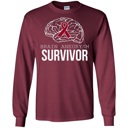 Brain Aneurysm Survivor T-shirt Maroon