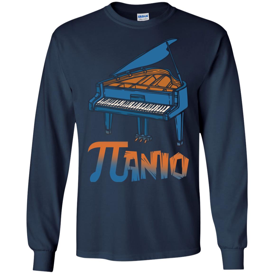 Pi Day T-shirt Funny Piano Lover Navy