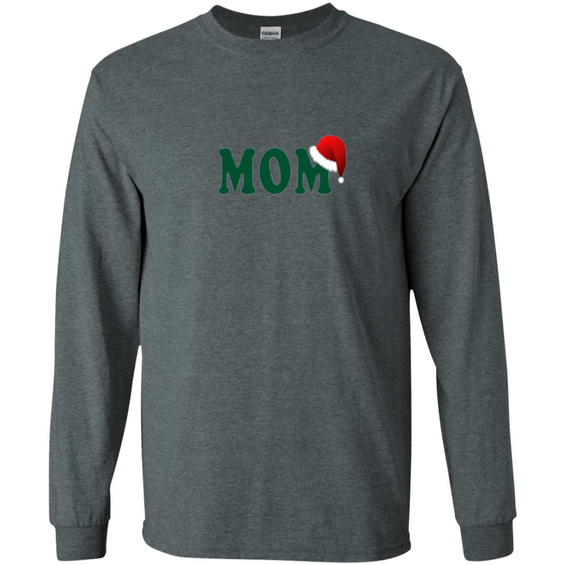 Christmas T-shirt Mom Santa Dark Heather