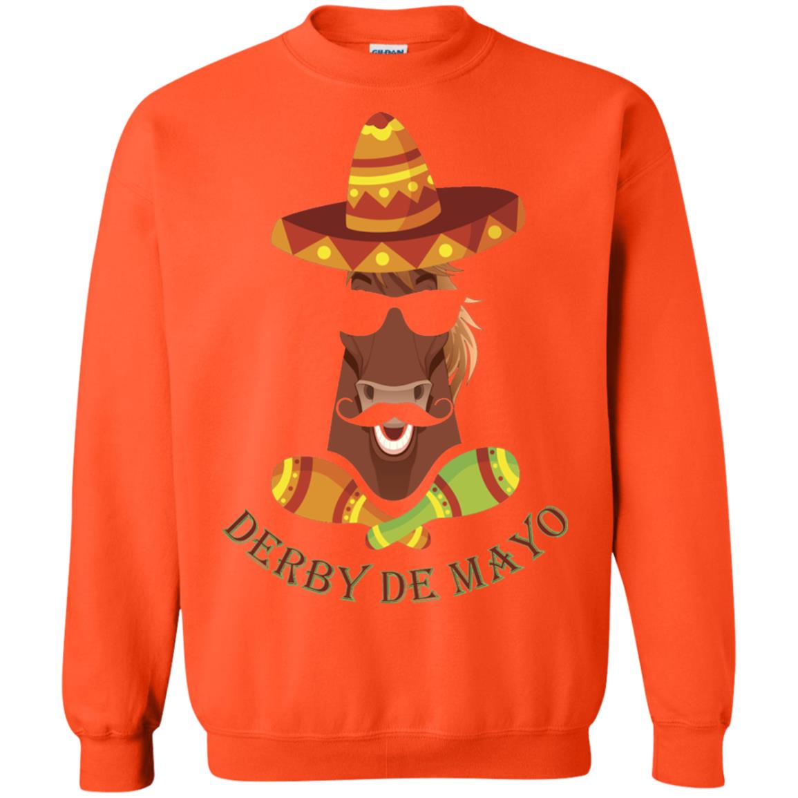 Derby De Mayo Kentucky Horse Race Sombrero Mexican T-shirt Orange