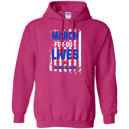 March For Our Lives With American Flag Gun Control T-shirt Heliconia