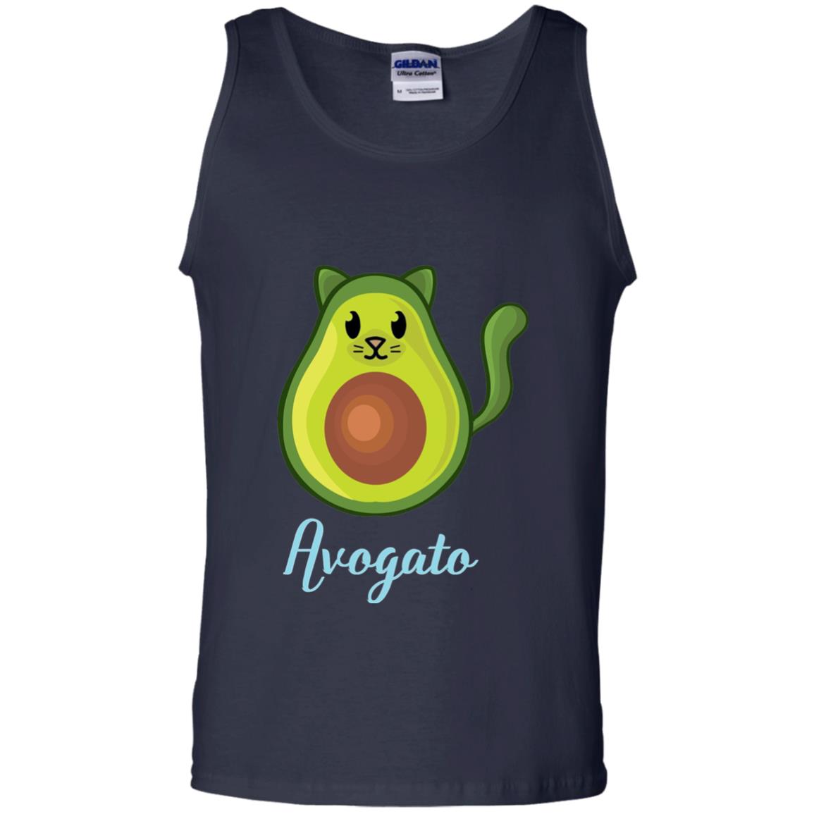 Avogato Avocado Cat Funny Avocato T-shirt Navy