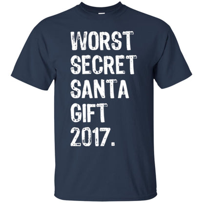 Christmas T-shirt Worst Secret Santa Gift 2017 Navy