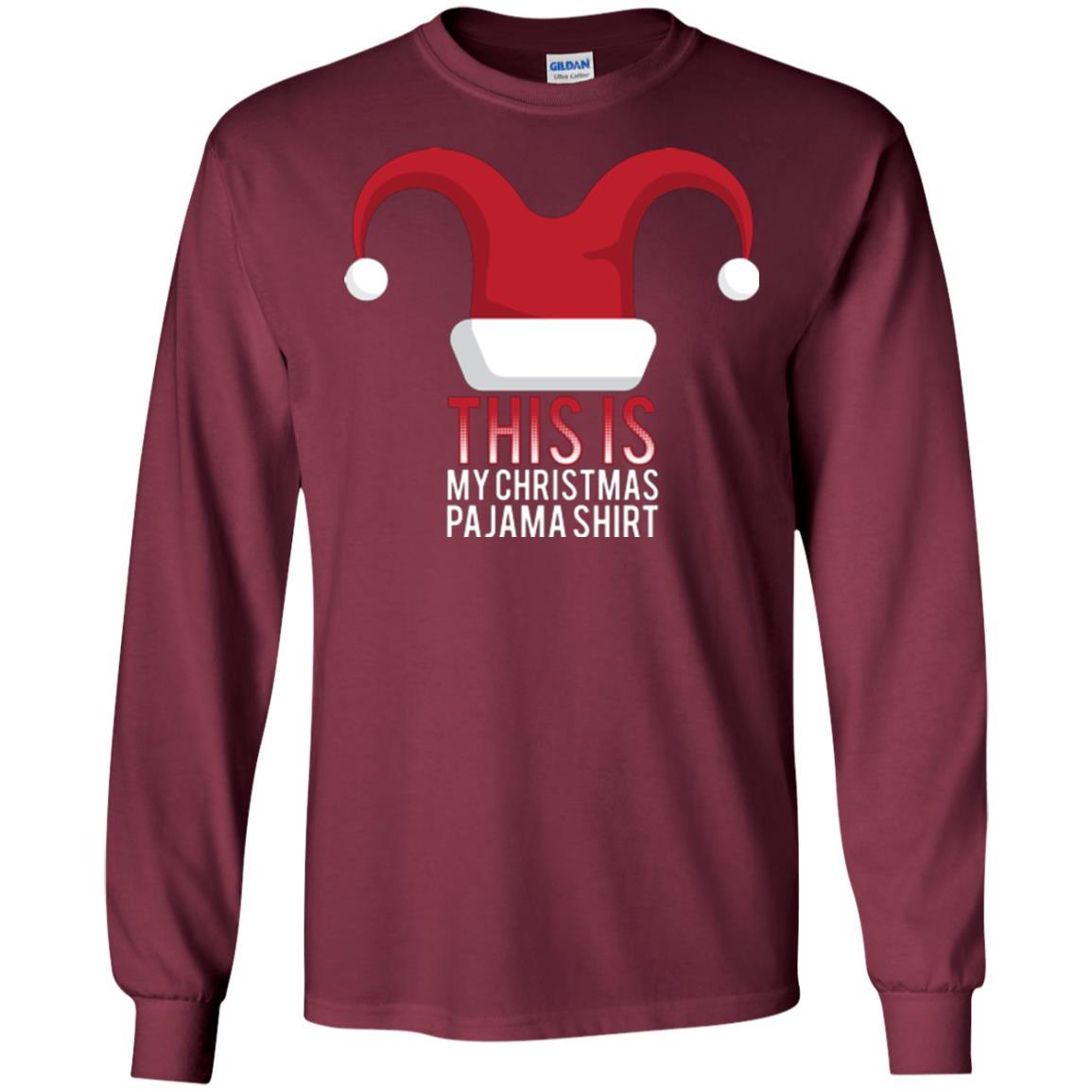 Christmas T-shirt This Is My Christmas Pajama Shirt Maroon