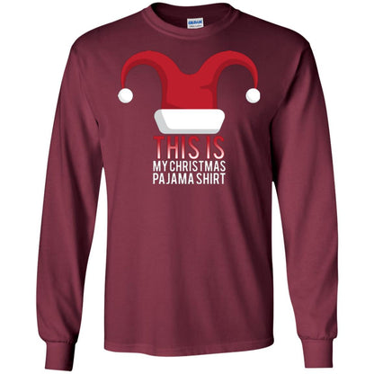 Christmas T-shirt This Is My Christmas Pajama Shirt Maroon