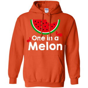 One In A Melon Watermelon Funny Fruit Pun ShirtG185 Gildan Pullover Hoodie 8 oz.