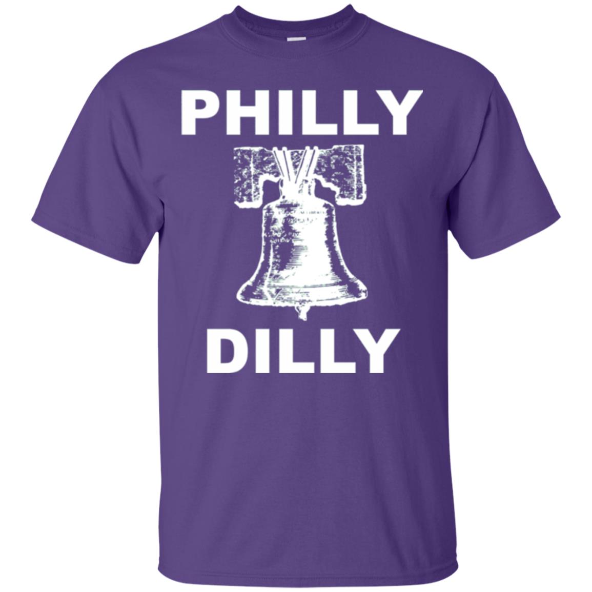 Football T-shirt Philly Dilly With Liberty Bell And Crack Philadelphia Purple