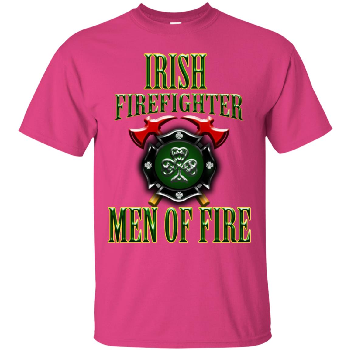 Irsh Firefighter Men Of Fire Irish Fireman Gift Shirt Heliconia