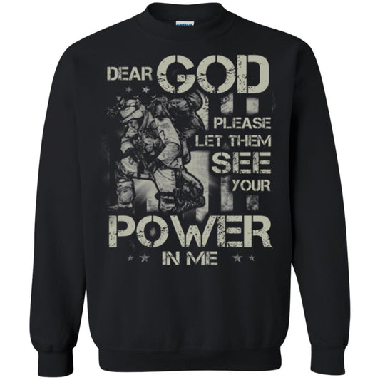 Dear God Please Let Them See Yuor Future In Me Military Shirt Black