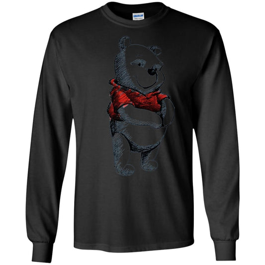 Sketch Of Winnie The Pooh Movie Lover T-shirt Black