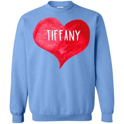 Valentine_s Day T-shirt I Love Tiffany Love Heart T-shirt Carolina Blue