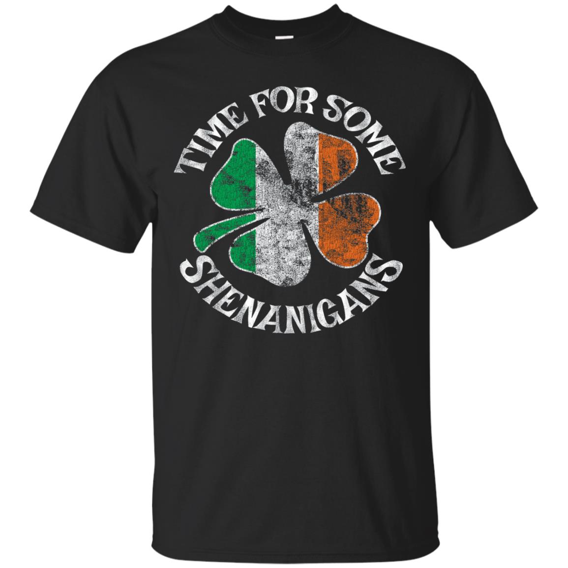 Time For Some Shenanigans St. Patrick_s Day T-shirt Black