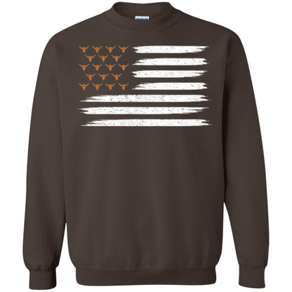 Vintage Texas United Longhorn Flag T-shirt Dark Chocolate