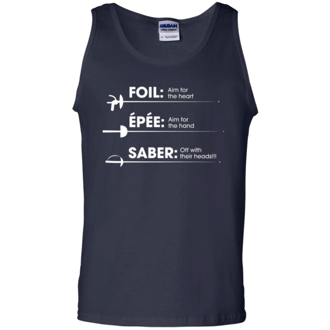 Fencing T-shirt Foil Saber Definition Navy